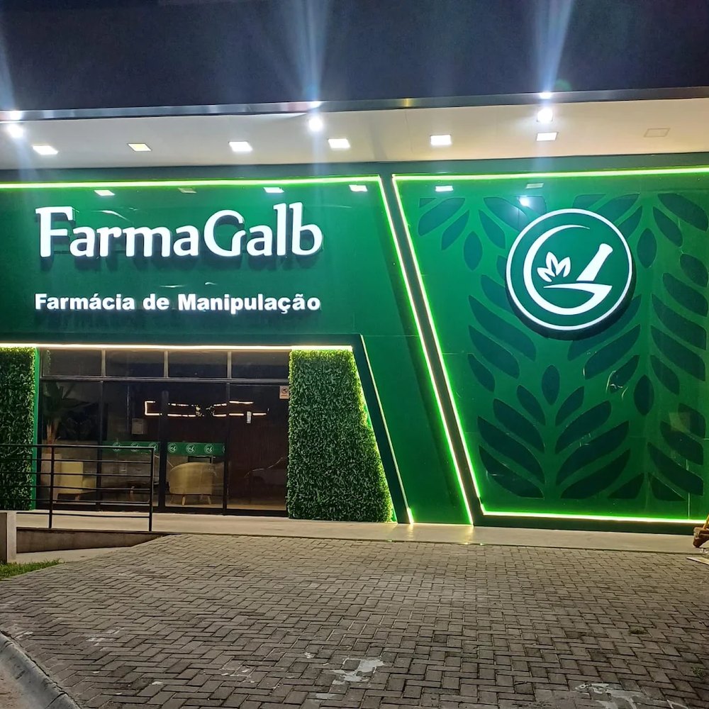 Fachada da Farmagalb, farmácia de manipulação em Hortolândia